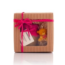 Box of passion fruit yumminess and candle