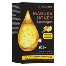 Pastilky s manukovým medom, propolisom, citrónom a mätou priepornou