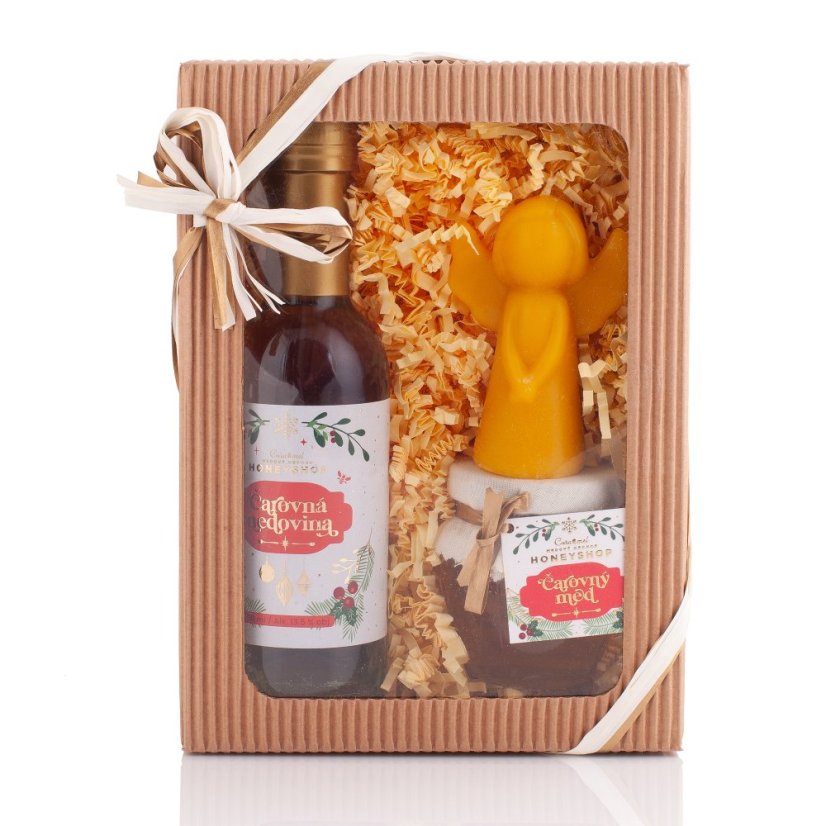 White Magic Honey Box with Candle