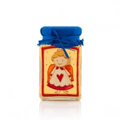 Hand-painted jar with honey angel