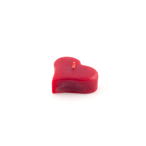 Heart candle - Colour: yellow