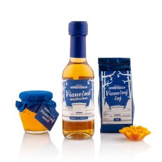 Christmas landscape blue bag