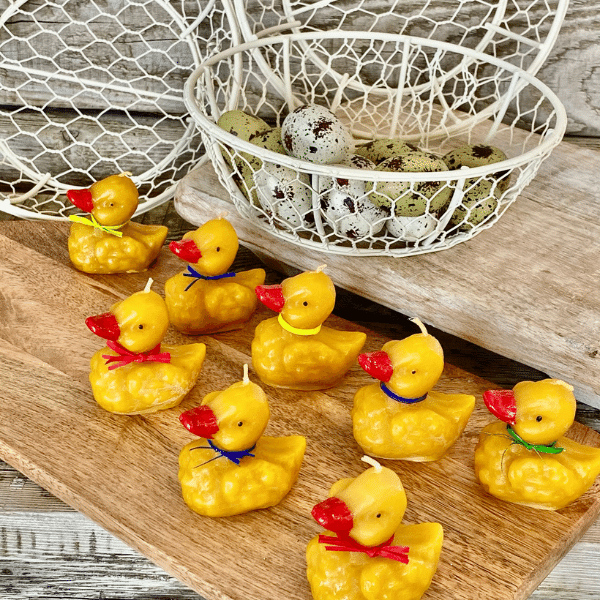 Duck with raffia