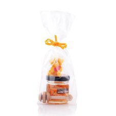 Mini honey package with flower honey