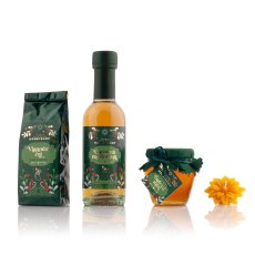 Green Magical Honey Gift Bag with Tea