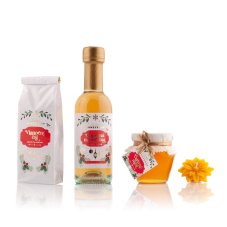 White Magical Honey Gift Bag with Tea