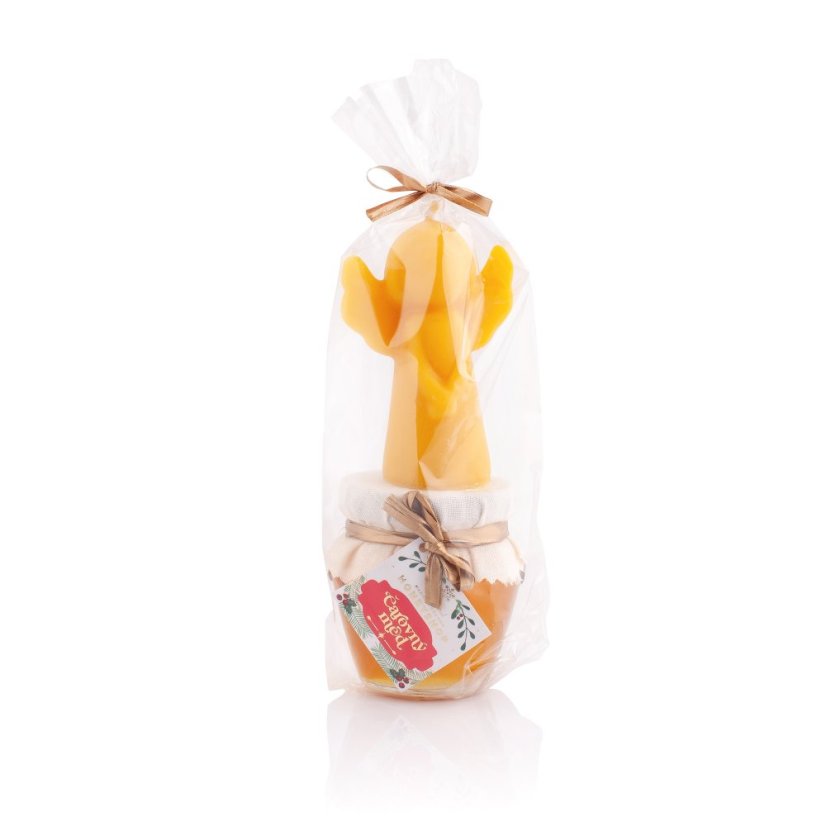 White Magical Gift Bag Candle & Honey