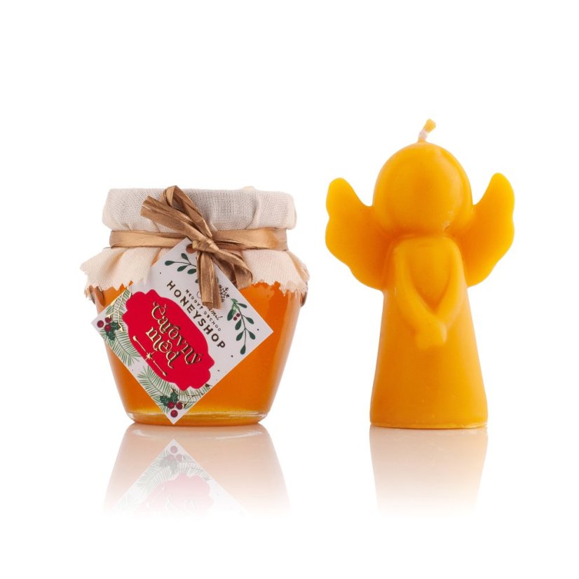 White Magical Gift Bag Candle & Honey