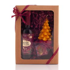 Burgundy Magic Honey Box with Candle