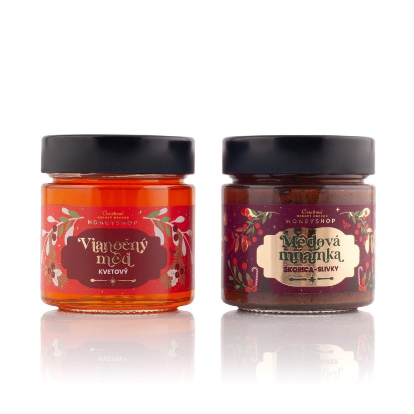 Honey box with cinnamon & plum yuminnes and flower honey