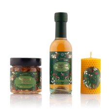 Magic honey box with walnuts in honey