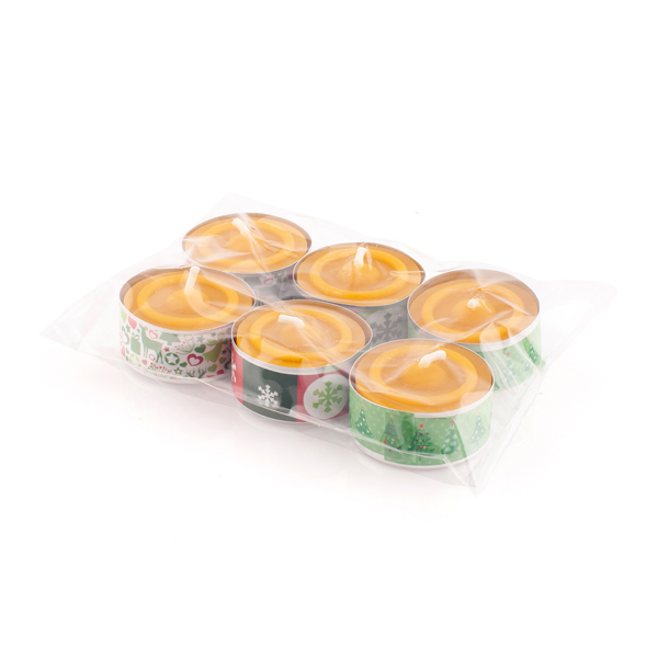 Set of Christmas tea candles