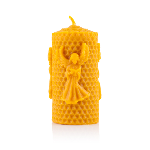 Large candle with cherubs
