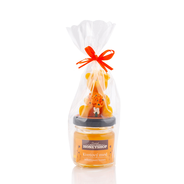 Mini balíček č.1 - Dizajn: Medvedík s oranžovou kvetinkou