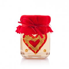 Hand-painted jar with honey heart